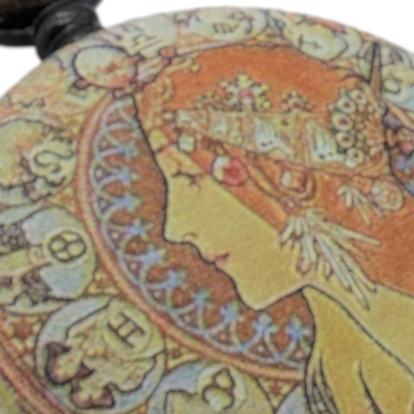 Zodiac Woman Pendant Watch NEW Necklace Art Nouveau Medieval Pocket Astrology - Picture 6 of 9